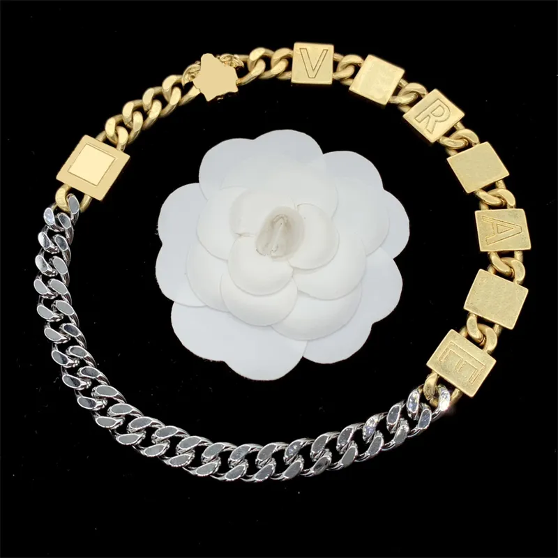 Designer Luxury Necklace Pendant Halsband för män Kvinnor Designers smycken V Guldhalsband varumärken tjocka