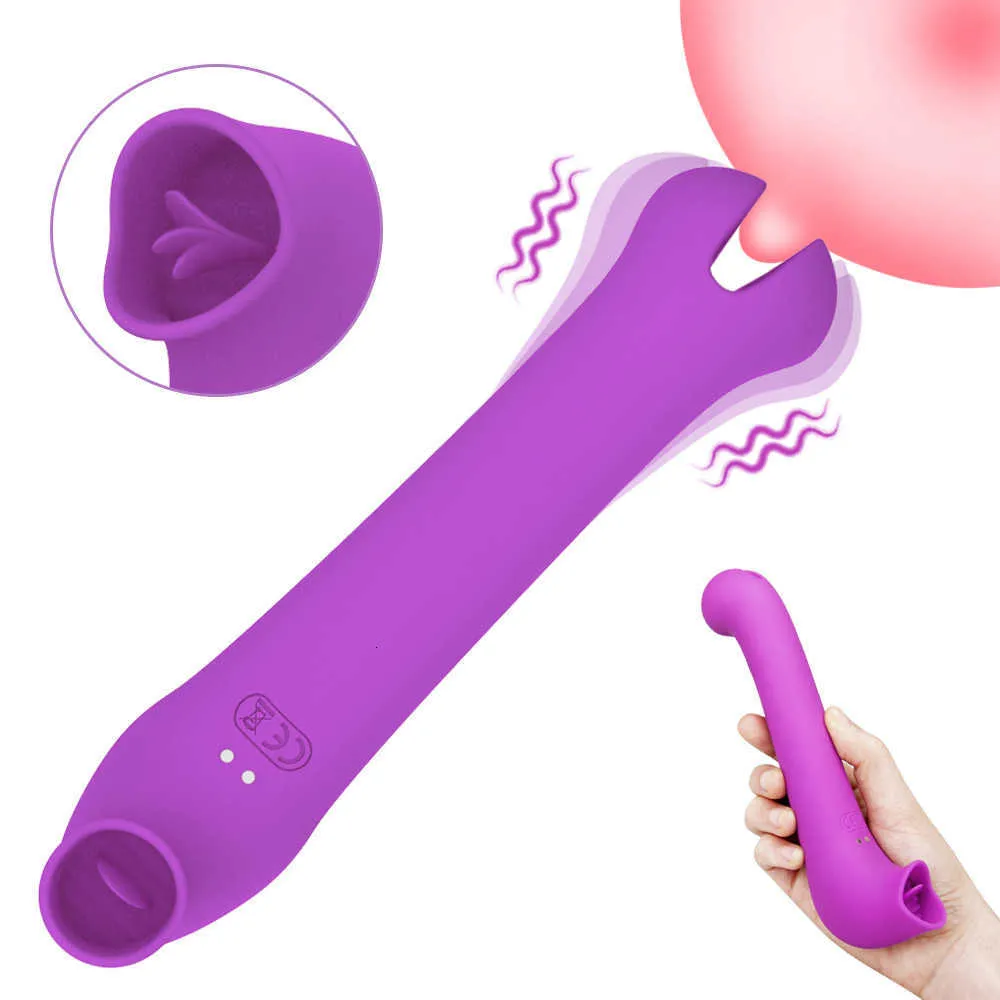 Massaggiatore giocattolo del sesso Massaggiatore giocattolo Leccare la lingua Vibratore del vibratore Giocattoli femminili Orgasmo della vagina Capezzoli Stimolatore del clitoride Vibratori in silicone morbido Forniture per adulti