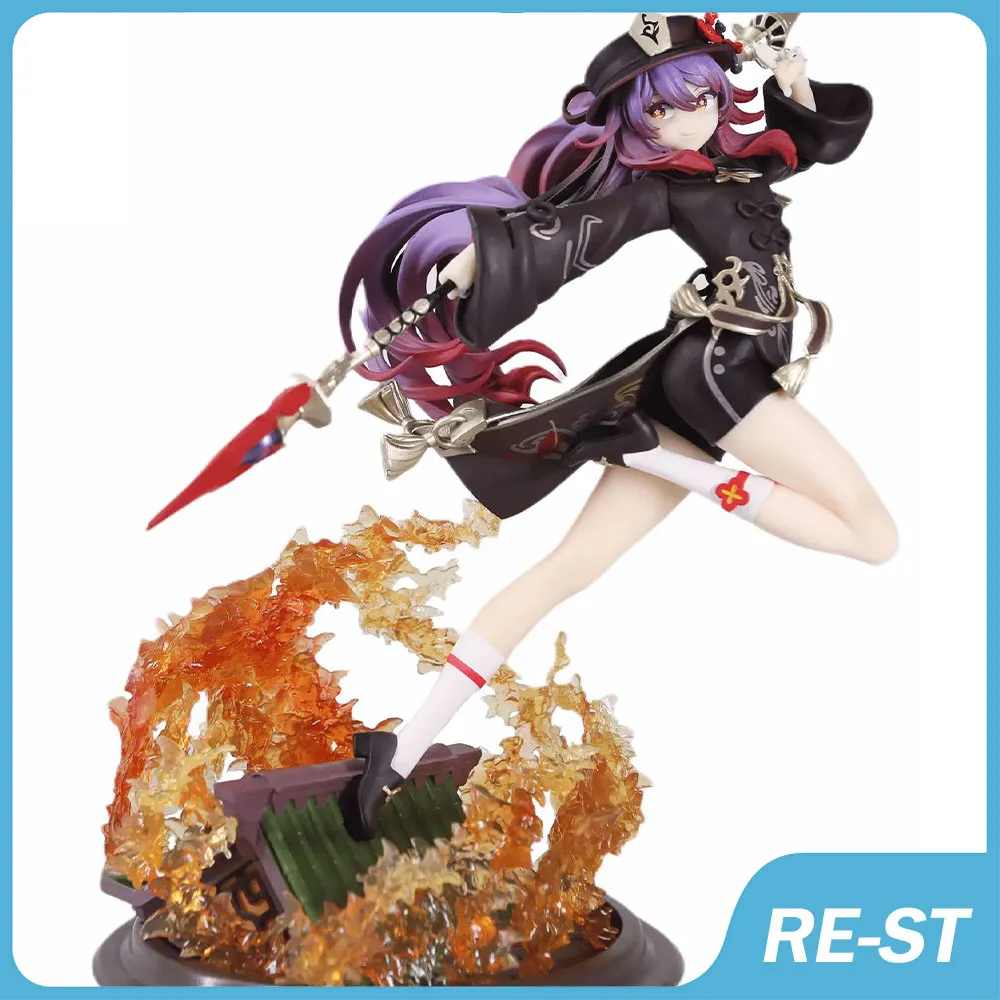 Anime manga heta animation game genshin påverkar anime siffror hu tao pvc action figur hem skrivbord dekoration modell leksak leksak