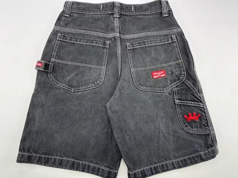 Shorts pour hommes Retro gym shorts hommes lâche mode y2k denim hip hop pantalons de survêtement décontractés jambes larges cargo polyvalent streetwear 230719