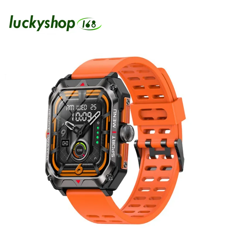 Nowy H22 Męski zegarek IP68 Waterproof Outdoor Sports Super Endurance HD Ekran Stopwatch Balarm Bartek tętno Blood Tlen Satm Smartwatch