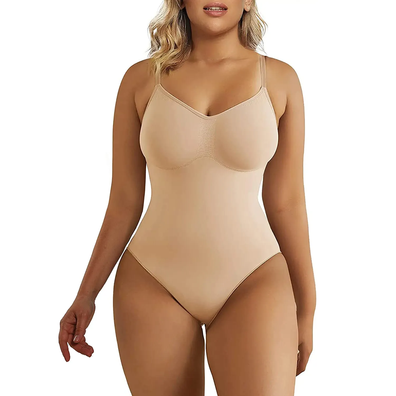 Seamless XS Womens Plunge Bodysuit Shapewear Bodysuit With Tummy Control  And Thong For Slimming And Plus Size Body Shaping 230719 From Tubi02, $9.38
