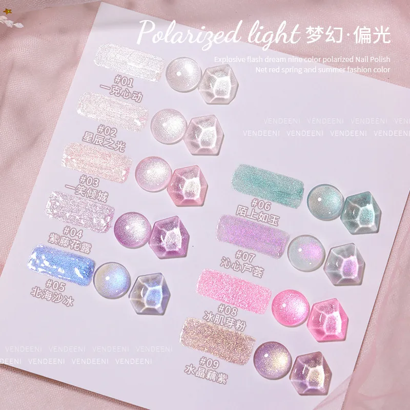 Nail Polish Highlight Series Gel Diamond Glitter Semipermanent Holographic Soak Off UV Varnish DIY Art 230719