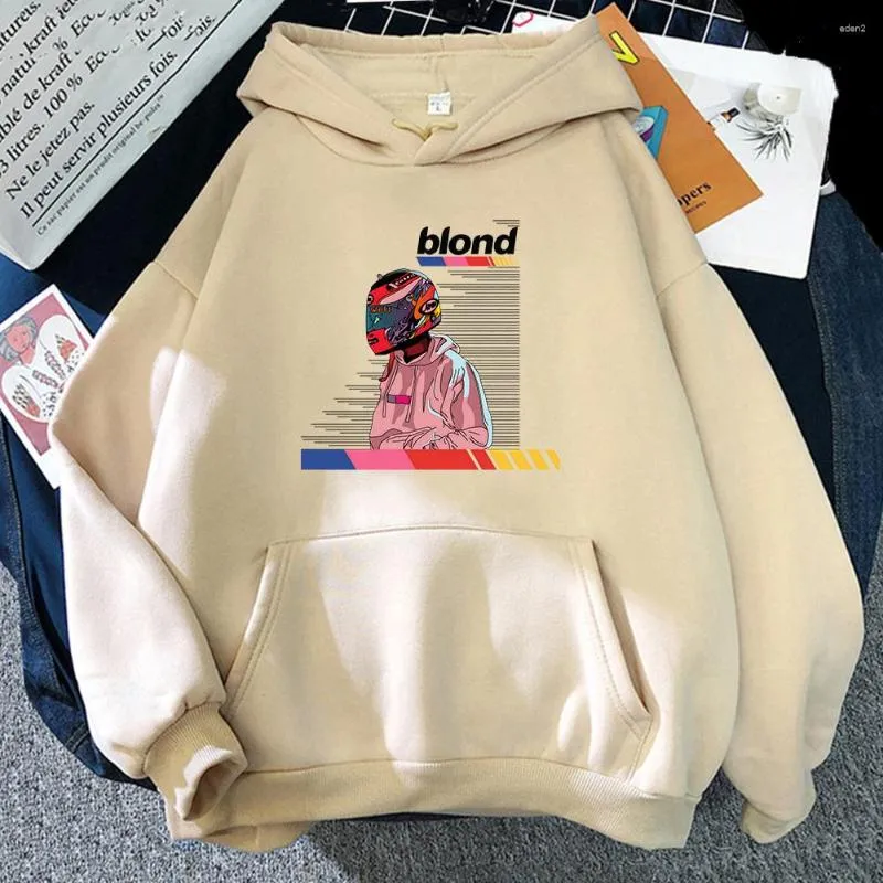 Bluzy męskie Frank O-Ocean Blond Mężczyźni/Women streetwear pullover duże swobodne ubrania jesienne bluzy modne wygodne z kapturem