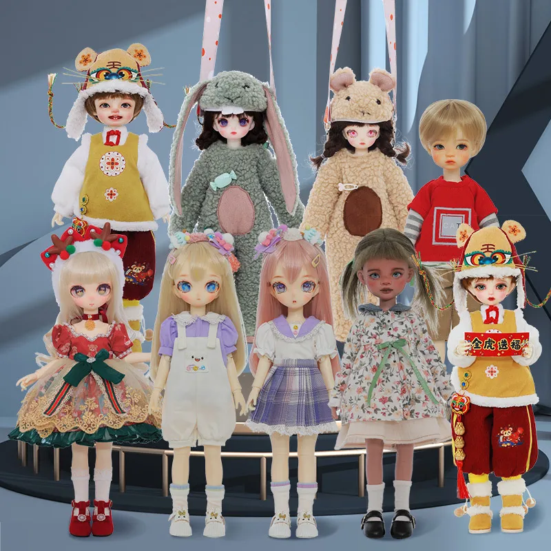 Puppen JOYBJD BJD Fullset 16 Rui Viki Lusy Niki Vira Doyle QQ Lucia Miao Lele Kugelgelenkpuppe Kawaii Geburtstagsgeschenk Kinderspielzeug 230719