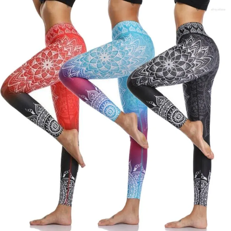Pantalons actifs imprimés Yoga collants de sport uniques pour femmes exercice Fitness course à pied Sexy Push-Ups vêtements d'entraînement Stretch Slim