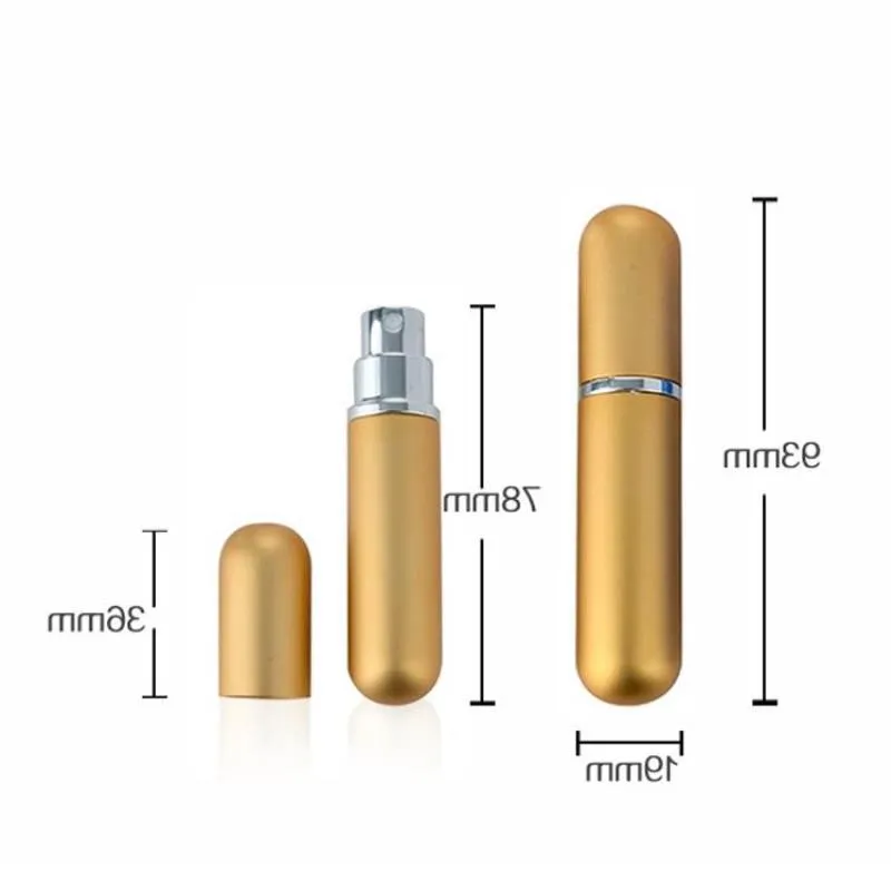 Groothandelsprijs ronde kop 5ML metalen aluminium lege glazen parfumfles reisflessen parfum verstuivers spuitflessen met fabriek Pr Kfxm