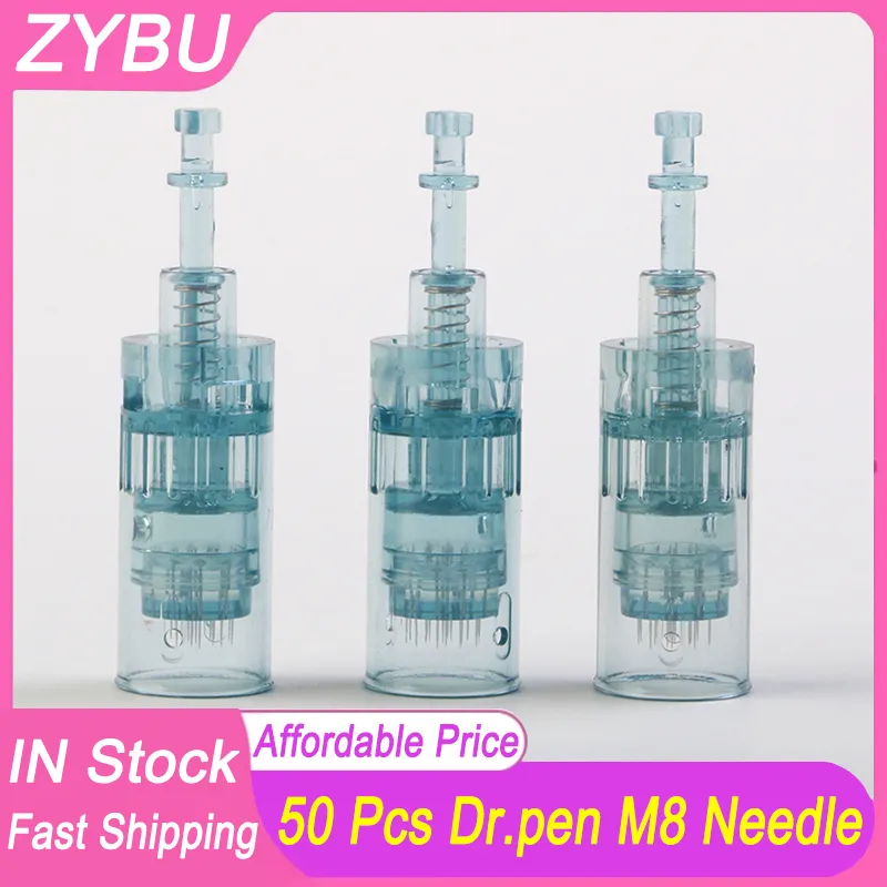 50pcs Bayonet Cartridge Replacement for Dr.pen M8 Micro Needle 11 Pins 16 24 36 42Pin 3d 5D Nano Silicone Micro Skin Needling Tip Derma Pen Stamp MTS Head