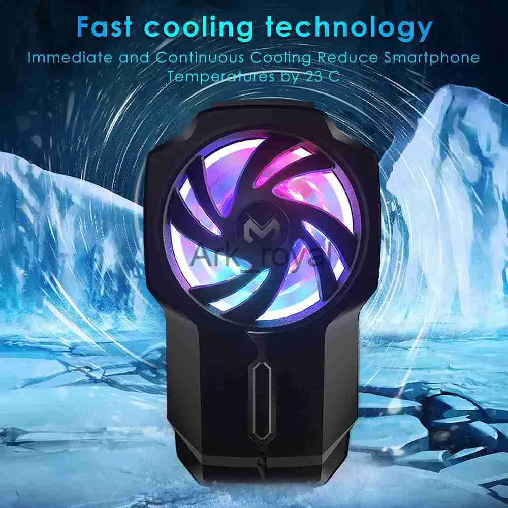 Tillbehör Andra mobiltelefon Tillbehör Portabel mobiltelefon Kylfläkt Telefon Radiator Turbo Hurricane Phone Cooler Cool Heat Sink For PUBG