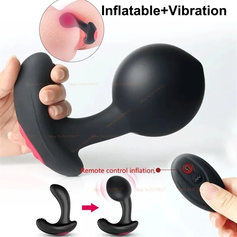 Anal Toys Wireless Remote Control Prostate Massage Vibrator Uppblåsbar analsexleksak för manlig analpluggutvidgning Sexleksak för homosexuella vuxna 230720