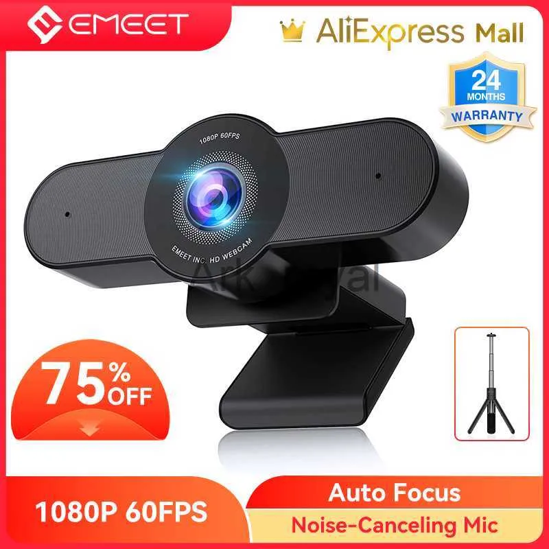 Webcams Webcam 1080P 60FPS Autofocus Streaming HD Web Camera EMEET C970  With Tripod Microphone Mini Camera For Laptop Desktop PC J230720 From  Ark_royal, $22.38