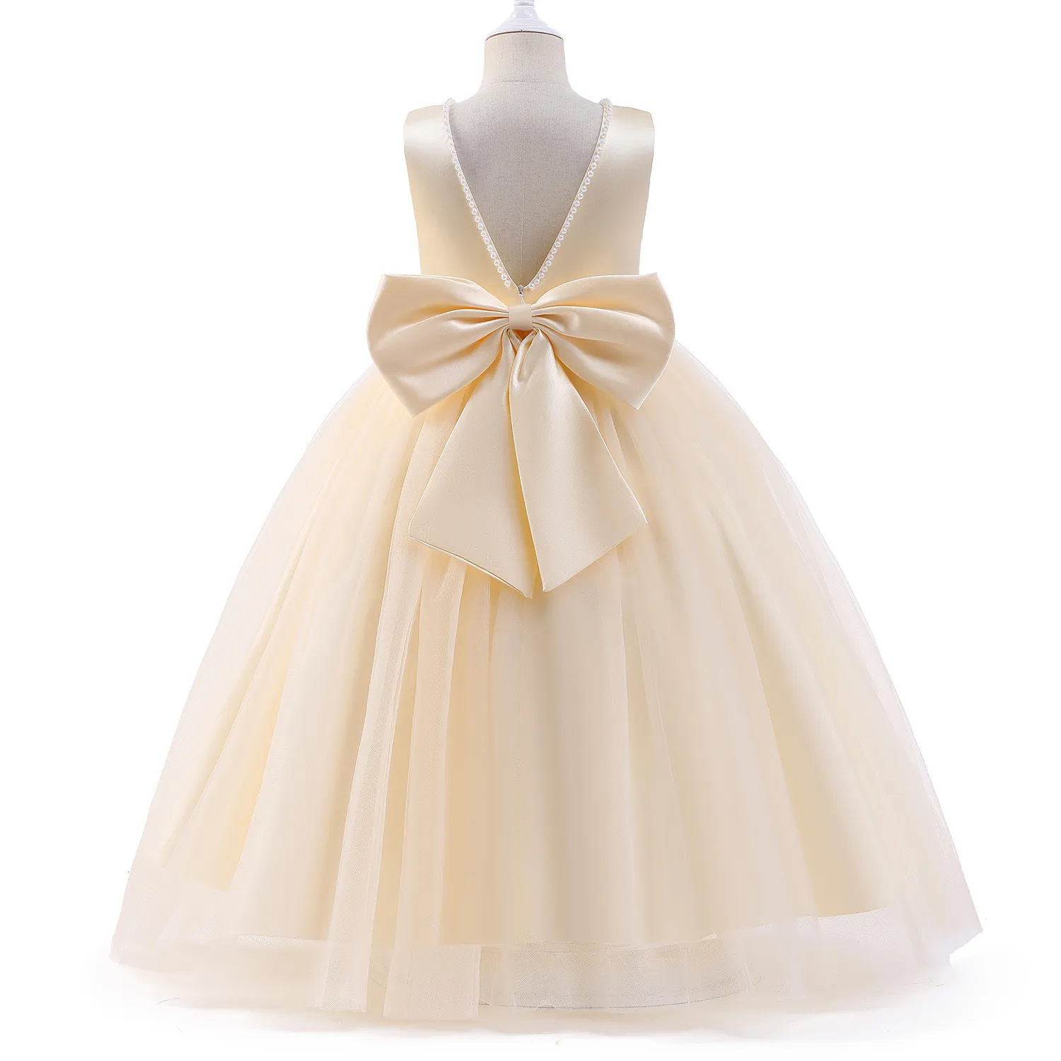 Blumenmädchenkleid für Hochzeiten für Kinder, Prinzessinnenkleid, Partykleidung, ausgefallene Kinder, langer Tüll für Kleid, Babykleidung für Mädchen, 5, 8, 10 Jahre