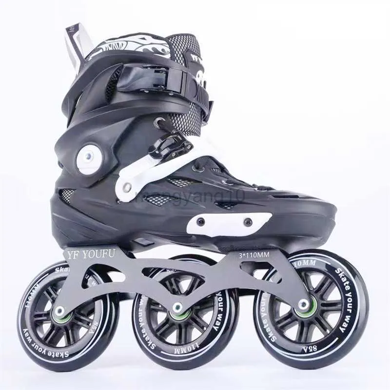 Inline Roller Skates 3x110mm Big Wheel Inline Skates Shoes For Outdoor Speed ​​Skating Patines Street Road 3 Wheels 110mm Race for Boys Girls Roller HKD230720