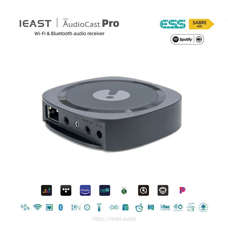 Kopfhörer Ohrhörer IEAST AudioCast Pro M50 Drahtloser WiFi-Audioempfänger Multiroom Airplay Bluetooth 50 Musikbox Hifi-System Spotify Tidal Pando 230719