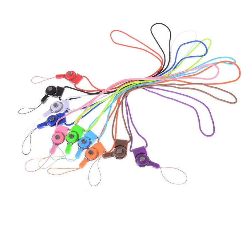 Candy Colour Cellphone String Lanyard Cord Anti-Drop Phone Straps 2pcs