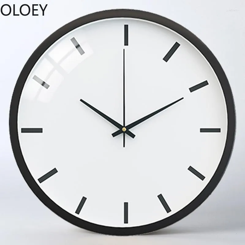Relógios de Parede Grande Relógio Branco Moderno Cozinha Criativa Mudo Mesa Pendurada Decoração para Casa Casa de Fazenda Europa Reloj De Pared