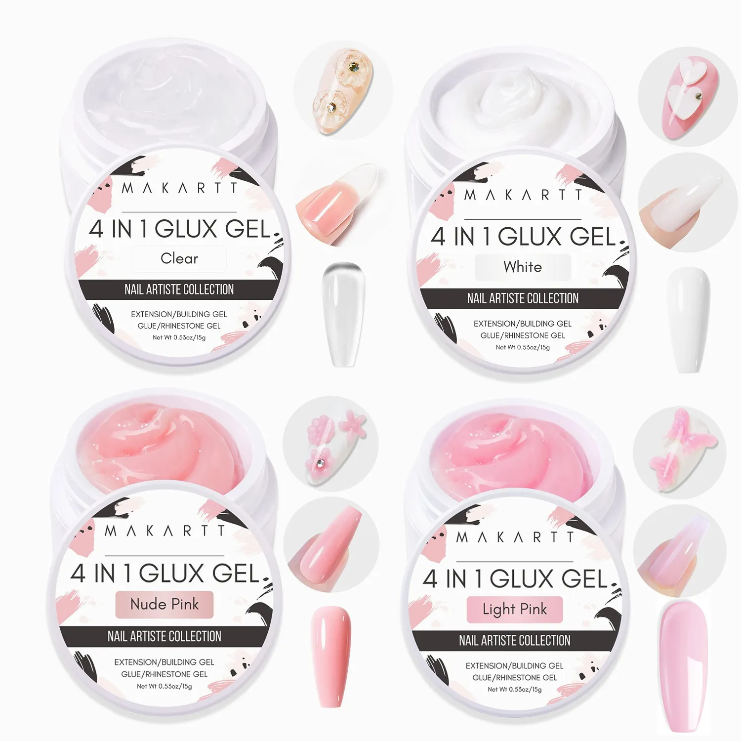 Nagelbehandelingen Makartt Solid Builder nagelgel 15ML 4-in-1 nagelverlengingsgel UV-nagellijm gebruikt voor acrylnagelgel 3D-nagelsculptuur 230718