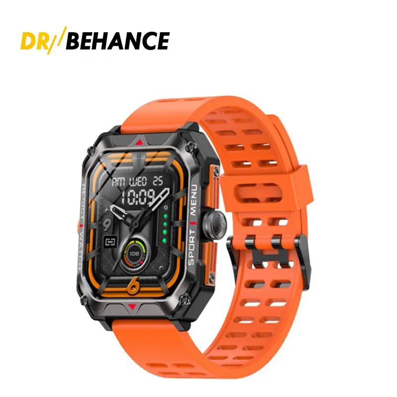 Nowy H22 Męski zegarek IP68 Waterproof Outdoor Sports Super Endurance HD Ekran Stopwatch Balarm Bartek tętno Blood Tlen Satm Smartwatch