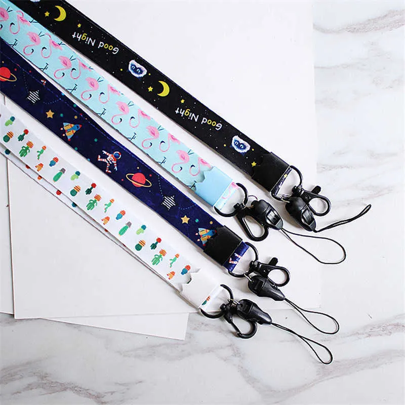 1pcs High Quality universal Ribbon lanyard neck hanging rope phone strap for cell mobile phones 45cm