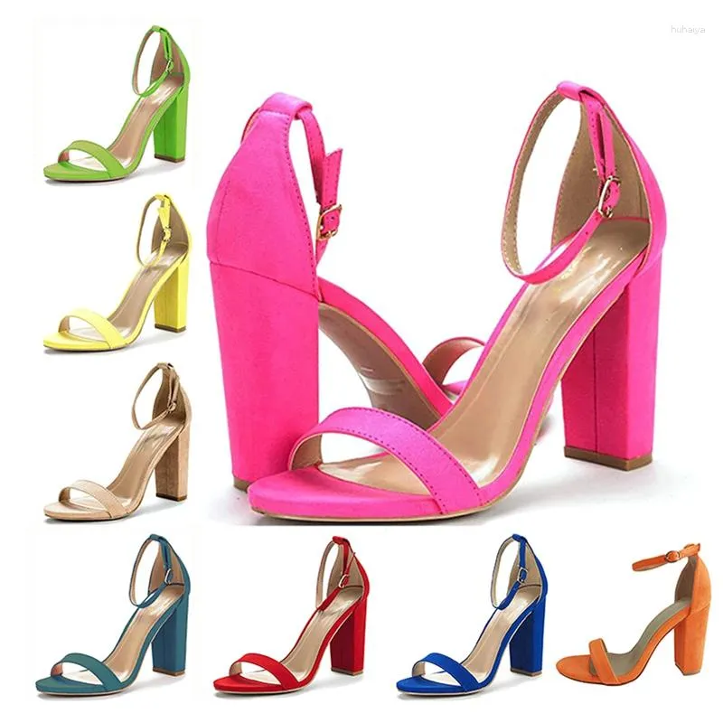 Sandalen Mode Dames Peep Toe Hoge Hakken Platform Schoenen Cover Hak Gesp Dames Avondfeest Schoeisel