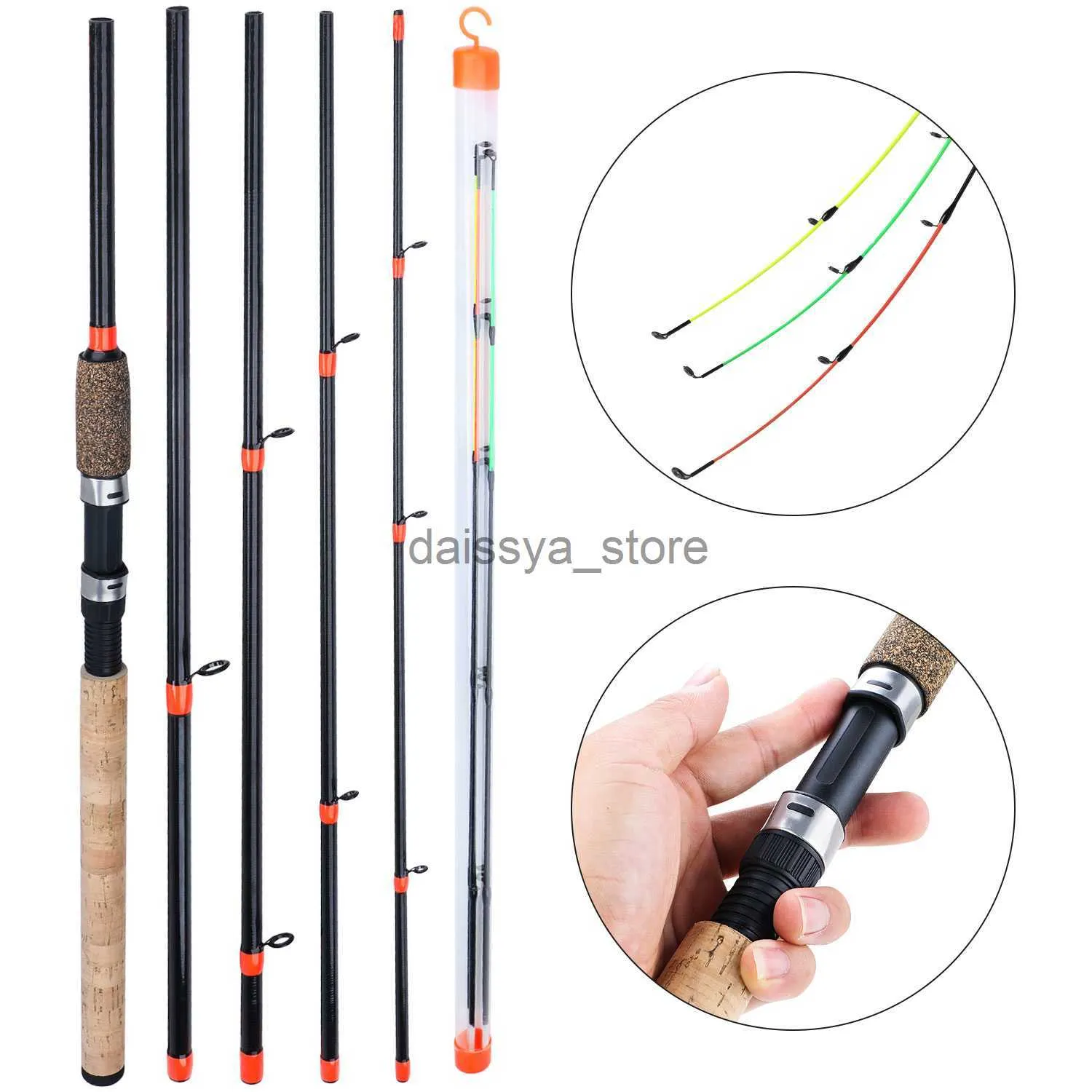 Sougayilang 6 Section 3M Short Boat Fishing Rods L/M/H, Free Tip Power,  Carbon Fiber Spinning Rod For Carp Fishing Tackle X0720 From Daisyya_store,  $18.1
