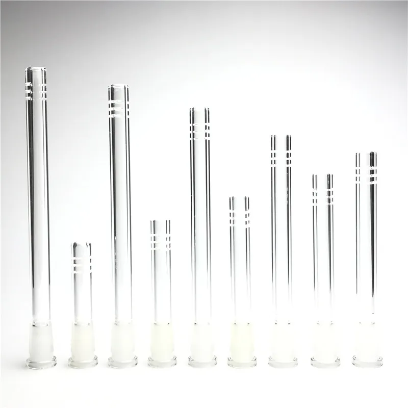 Inserto Downstem in vetro maschio da 14mm 18mm con inserto da 2 a 6 pollici 10mm 14mm Bong in vetro superiore femminile Diffusore Downstem Tubi per l'acqua da fumo