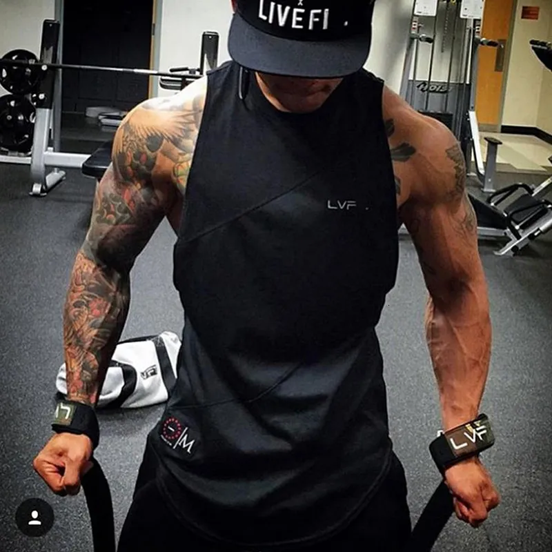 Men's Tank Tops Men's Brand Gym Clothing Bodybuilding Singlets Sports Tank Top Man Fitness Shirt Muscle Guys Sleeveless Vest Casual Cotton Top 230719