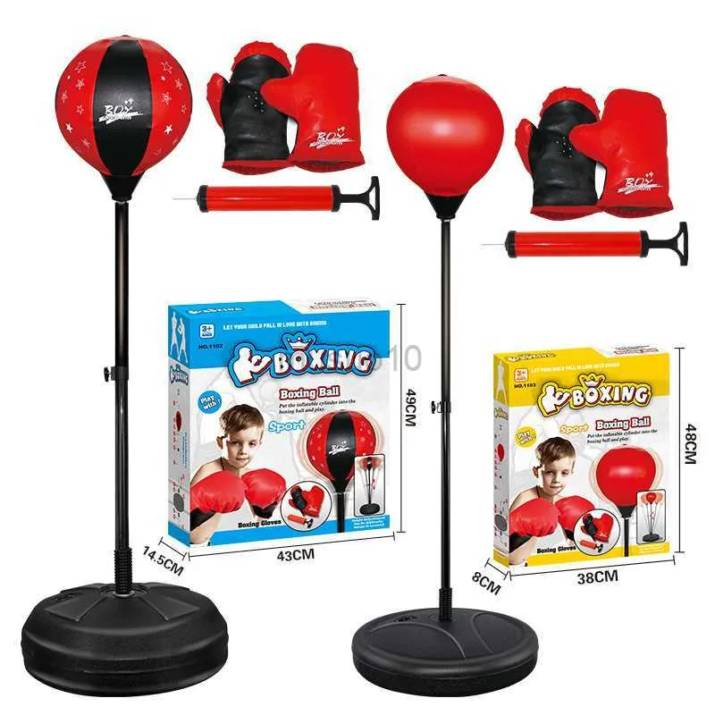 Punching Balls Boxing Speed Ball Reaction Target Dodge Training Equipment Ball Home Decompression Tumbler Upright Adult Children's Sandbag HKD230720