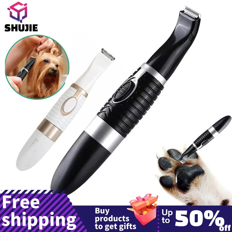 Tondeuse pour chien Tondeuse pour chien Tondeuse pour chat et petit chien Tondeuse électrique à faible bruit pour animaux de compagnie Garniture pattes yeux oreilles visage autour des poils de chien 230719