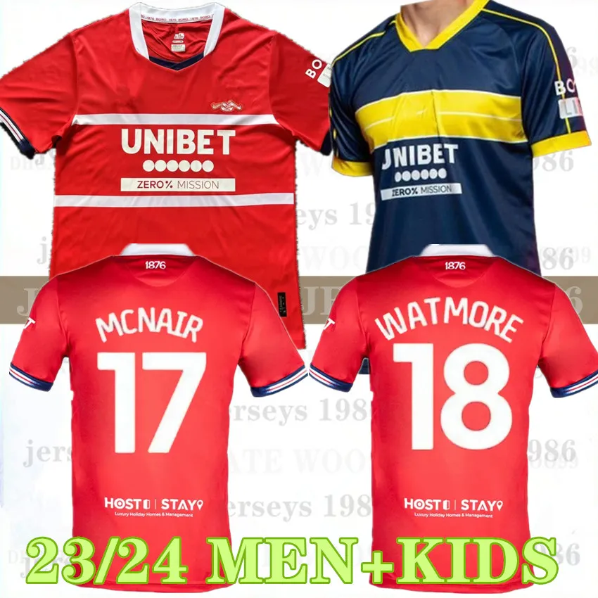 Middlesbrough Soccer Jerseys 2023 2024 Home Tavernier, Payero, Howson