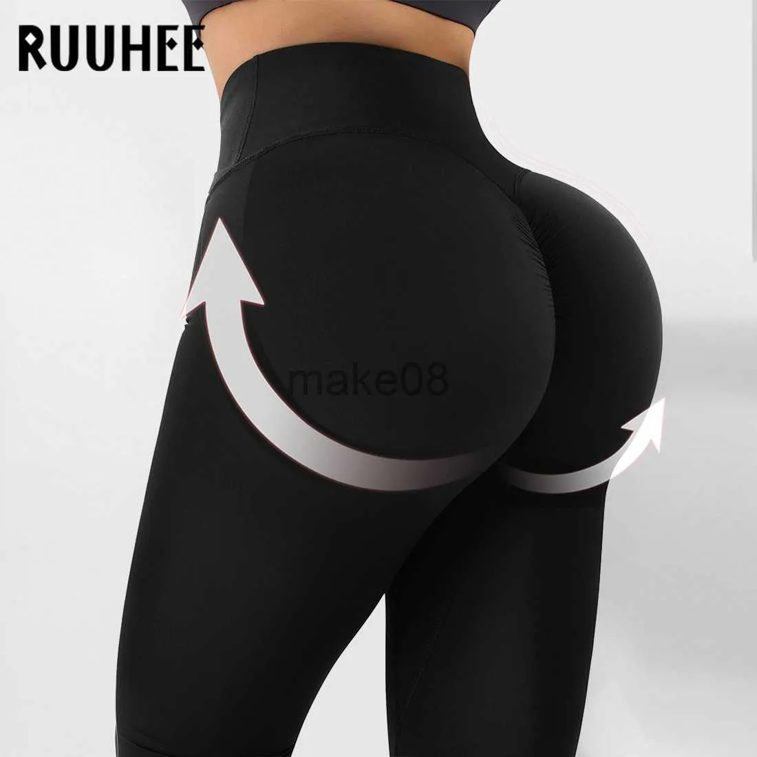 Survêtements pour femmes RUUHEE Leggings sans couture Sport Femmes Fitness Push Up taille haute Workout Running Sportswear Gym Collants Solide 2023 Yoga Pantalon J230720