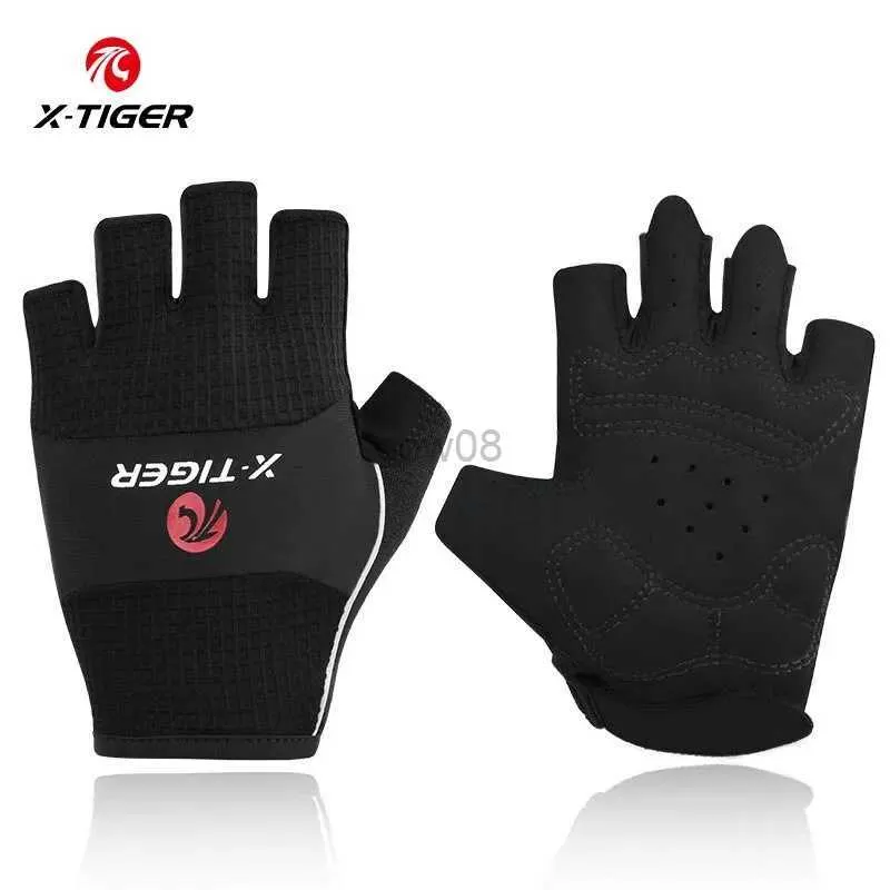 Cycling Gloves X-TIGER Cycling Gloves Bicyc Gloves Half Finger High Elastic Breathab MTB Road Bike Gloves Summer Fitness Sports Gloves Men HKD230720
