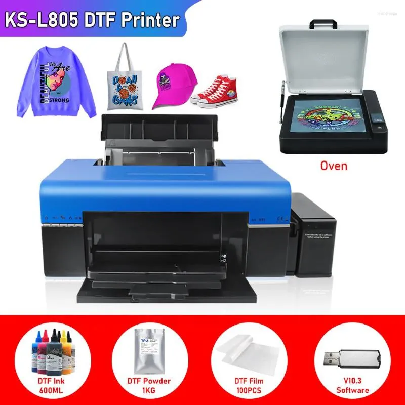 Impressora de transferência térmica A4 L805 Filme PET direto para roupas, tecidos, camiseta, máquina de impressão