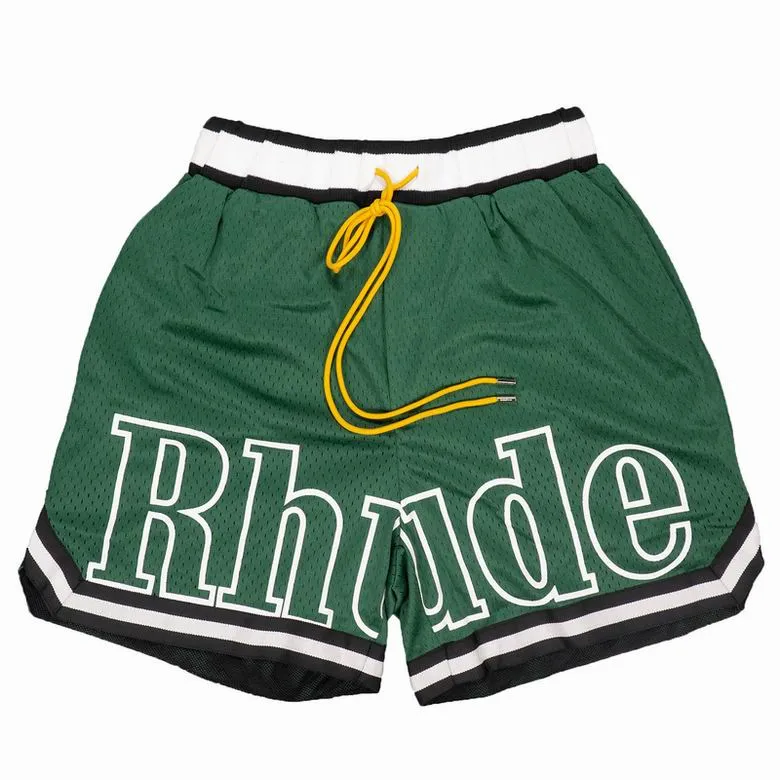 2023新しいデザイナーRhude Summer Fashion Beach Mens Shorts Men High Quality Street Wear Red Blue Black PantsRH Court Sweat Bottoms Palmas R6if