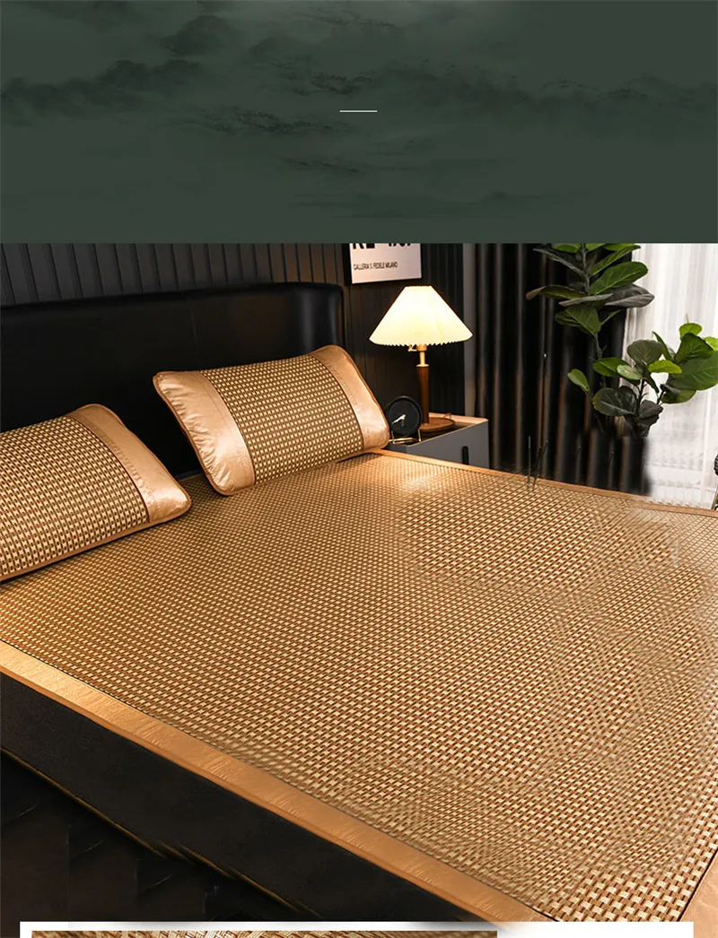 Summer Cooling Non Toxic Mattress Topper And Pillowcase Set Jacquard Plant Rattan Design Natural Ice Fiber 1.5m Length From Nian10 37.88 DHgate.Com