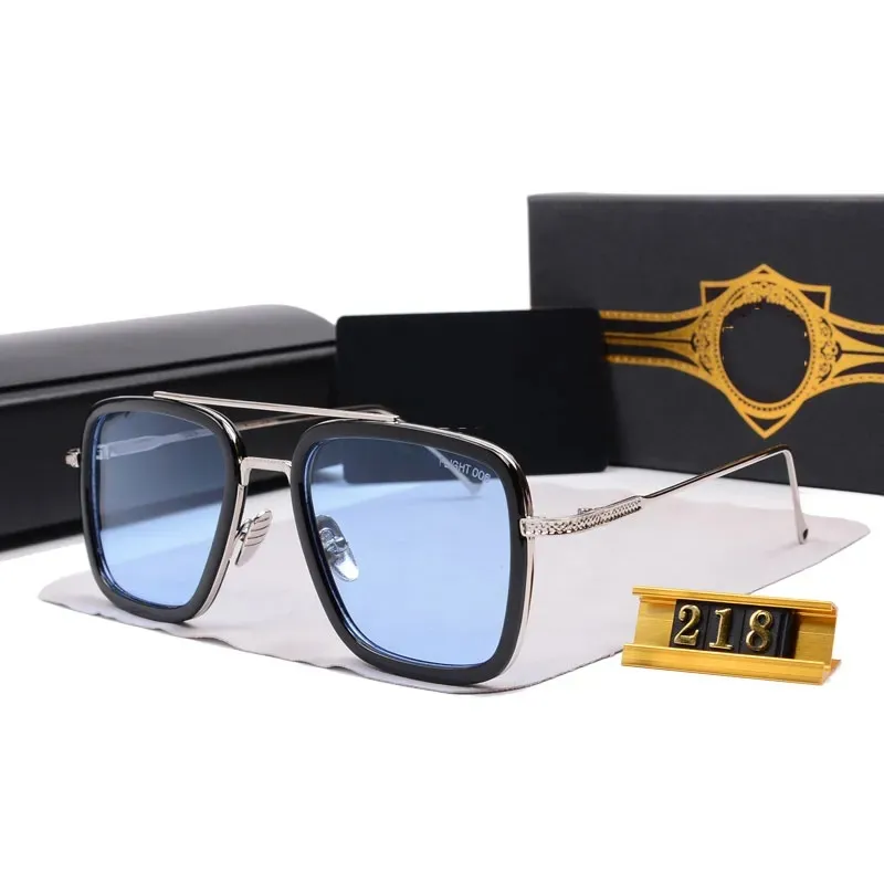Новые DITA FLIGHT 006 Tony Stark Iron Style Классические солнцезащитные очки унисекс Мужские квадратные роскошные дизайнерские ретро женские металлические очки с футляром H6VO