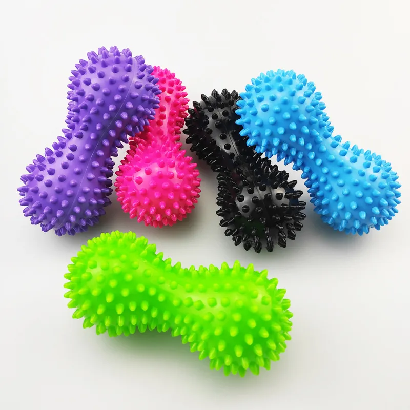 Peanut Massage Ball Muscle Relex Spiky pvc Ball For Yoga Gym Trigger Massager Hand Foot acupressure Fitness training equipment Exercise point massage balls