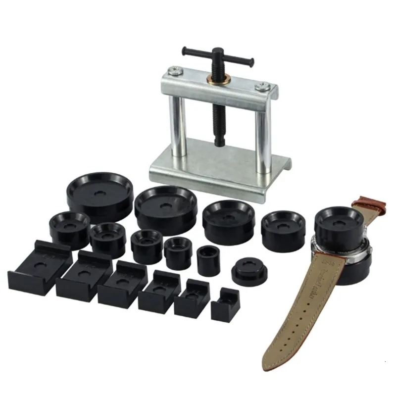 Watch Bands Watch Press Set with 1218 Fitting Dies Watch Press Dies Back Closer Machine Press Die Kit for Watch Repair 230719