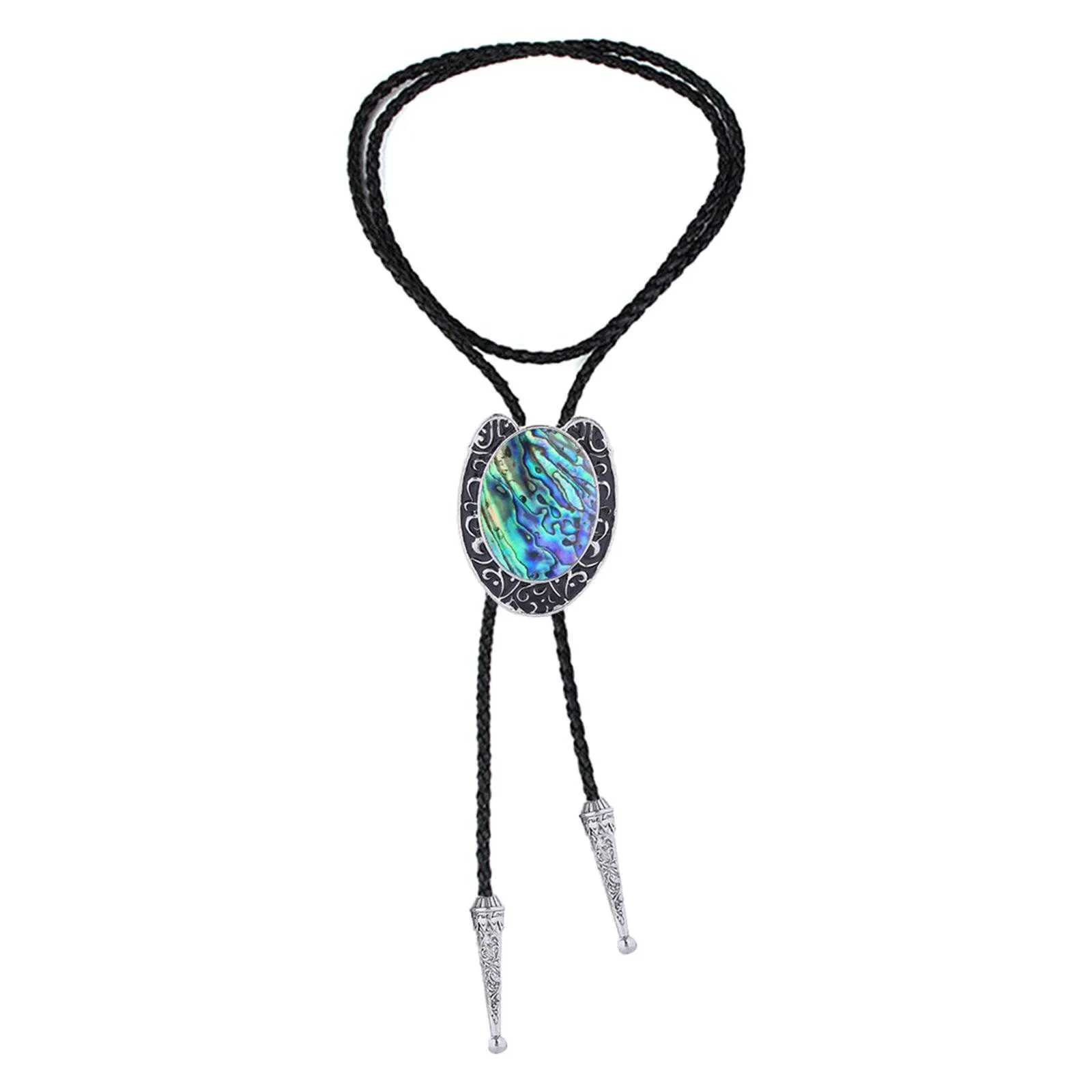 Vintage Style Bolo Tie Shirt Neck Ties Costume Accessories with Pendant Adjustable Rope for Women Teens Men Adults Birthday Gift