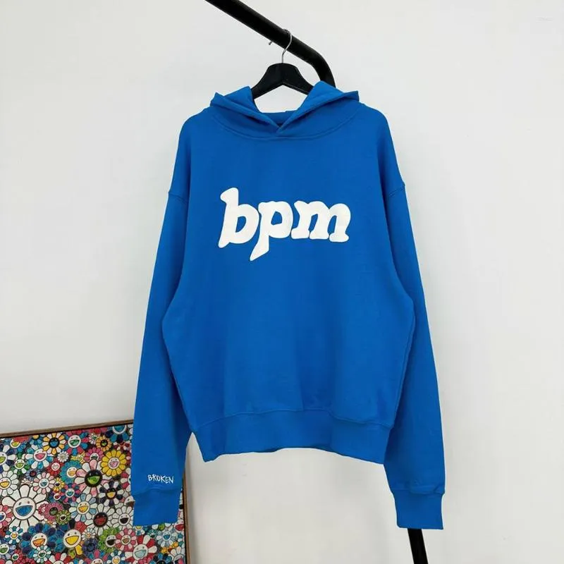 Planeta quebrado mercado masculino hoodies bpm carta estrelas azul moletom feminino roupas streetwear pulôver