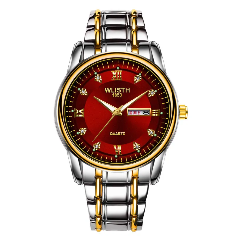 Zegarek męski Watche Wysoko wysokiej jakości Waterproof Waterproof Watch zegarek ze stali nierdzewnej 42 mm kwarcowy zegarek modowy