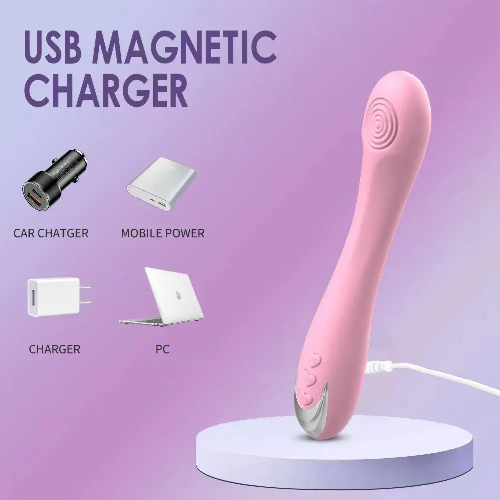 Vibromasseur point G pour Masturbation, Charge USB, 10 modes de Vibration, baguette sexuelle AV, masseur pour femmes_voghion.com