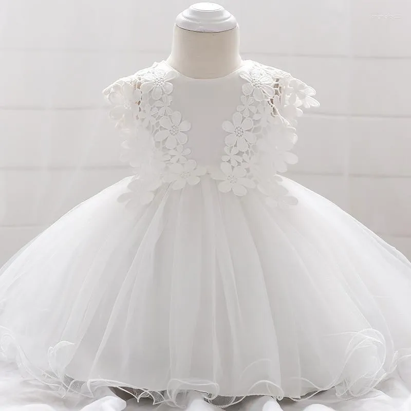 Fille Robes Enfants Princesse Dentelle Robes Broderie Tutu Robe Performance Vêtements Avec Arc De Mariage Fleur Filles Robe De Soirée