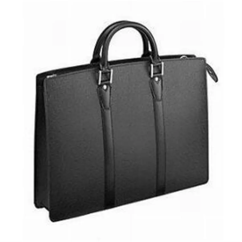 Berömda varumärkesportföljdesigner Mens Business High Quality Real Leather Men Bag Designer Märken Män Dokumentväska M30052 Gual225K