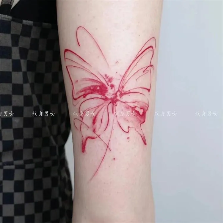 Butterfly Tattoos Y2K Girls Waterproof Fake Tattoo for Woman Wrist Clavicle Sexy Temporary Tattoos Simple Sexy Tattoo Stickers