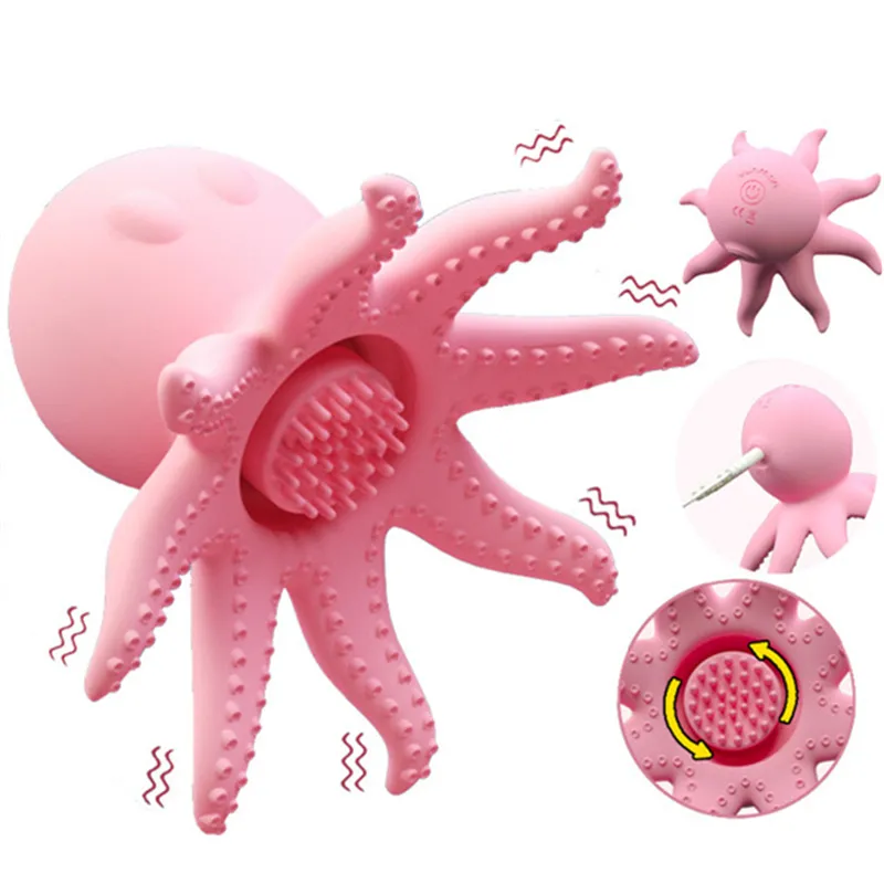 Nipple Massager  10 Frequency Rotating Octopus Vibrator - Rose Toy  Official Website