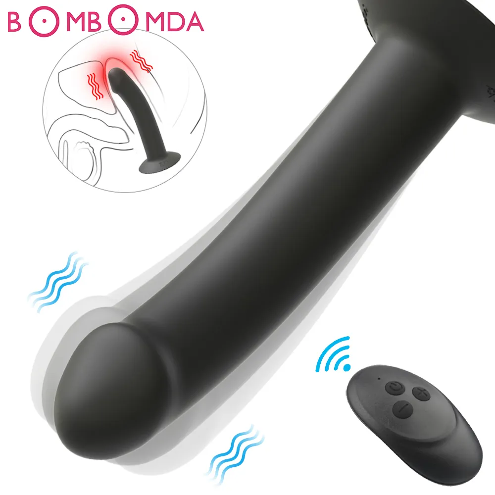 Wibratory wtyczka analna masażer prostaty Produkt Produkt bezprzewodowy zdalny stymulator pochwy z kubkiem ssącym silikonową zabawkę z dildo 230719