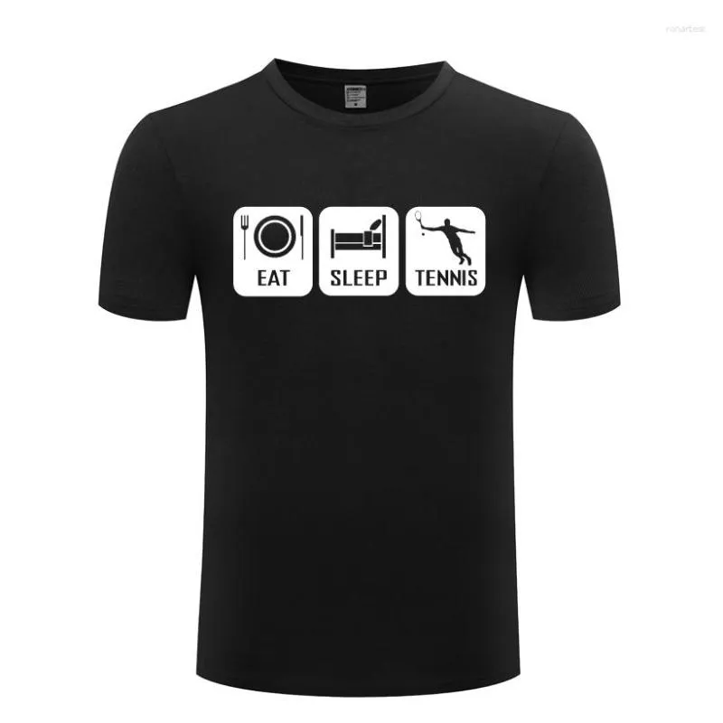 T-shirts pour hommes Eat Sleep Tennis Club Funny T-shirt Men Short Sleeve O Neck Casual Cotton Top Tee