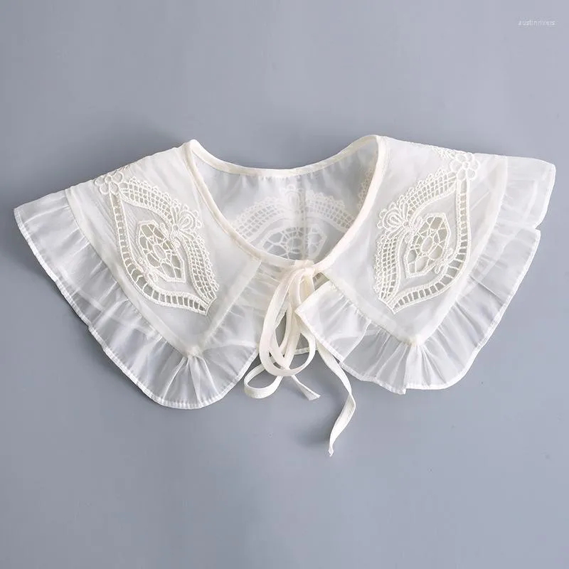 Papillon Donna Bowknots Camicia Colletto Finto Donna Bianco Rimovibile Staccabile Per Camicetta Top Maglione Decorativo