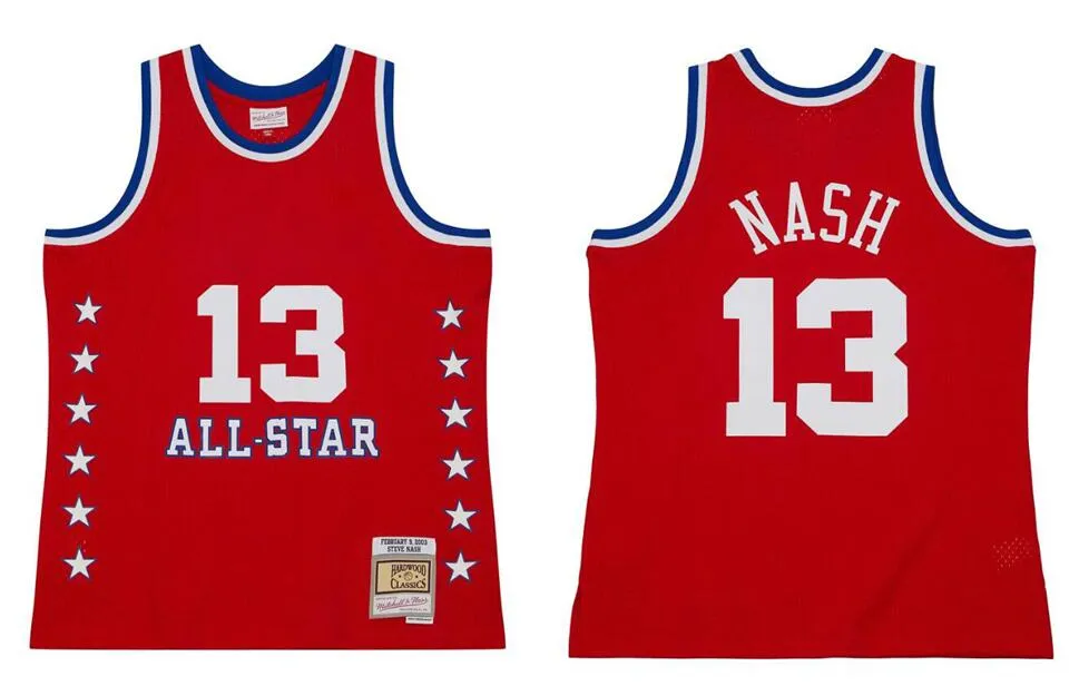 Benutzerdefiniertes Basketballtrikot Steve Nash 2003 ALL-Star Mitchell und Ness Herren Damen Jugend S-6XL Trikots